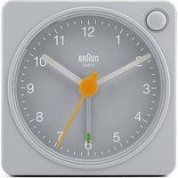 Braun Classic Travel Analogue Alarm Clock With Snooze And Light - Grey