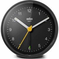 Braun Classic Analogue Travel Alarm Clock with Snooze Function and Light, Compac
