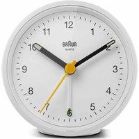 Braun Classic Analogue Alarm Clock With Snooze And Light - White, White