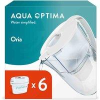 Aqua Optima Oria Jug White & 6 Filters, White
