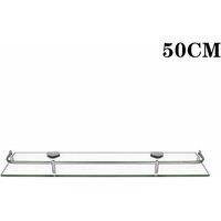 LivingandHome Living and Home 50Cm Wall Mounted Bathroom Storage Shelf 50X0.6Cm, Silver