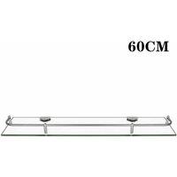 LivingandHome Living and Home 60Cm Wall Mounted Bathroom Storage Shelf 60X0.6Cm, Silver