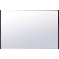 LivingandHome Living and Home Aluminium Alloy Frame Wall Mirror 60X4.5Cm, Black