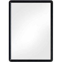 LivingandHome Living and Home Square Wall Mounted Make-up Mirror 48X4.5Cm, Black