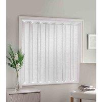 Tyrone Textiles 72x90 White Plain Textured Voile Louvre Vertical Pleated Window Blind Panel, White