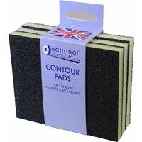 National Abrasives Contour Foam Sanding Pads 3Pk Assorted, Black