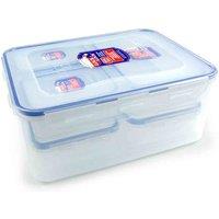Lock n Lock Locknlock 6Pce Container Set - Rectangular 5.5Lt With Freshness Tray 3 X 800Ml 2 X 350Ml, Clear