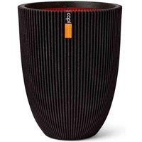 Capi Europe Vase elegant low Groove NL 34x46 black, Black