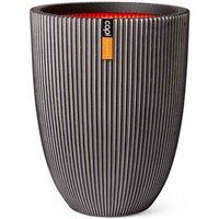 Capi Europe Vase elegant low Groove NL 46x58 anthracite, Grey