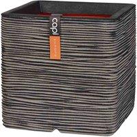 Capi Europe Planter square Rib NL 30x30x30 anthracite, Grey