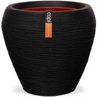 Capi Europe Vase taper round Rib NL 42x38 black, Black