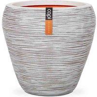 Capi Europe Vase taper round Rib NL 42x38 ivory, White