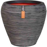 Capi Europe Vase taper round Rib NL 42x38 anthracite, Grey