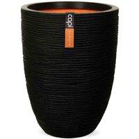 Capi Europe Vase elegant low Rib NL 34x46 black, Black
