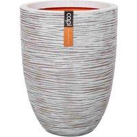 Capi Europe Vase elegant low Rib NL 34x46 ivory, White
