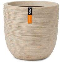 Capi Europe Planter ball Waste Rib NL 35x34 terrazzo beige, Cream