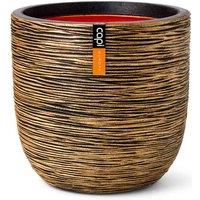 Capi Europe Planter ball Rib NL 43x41 black gold, Gold