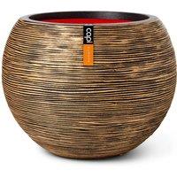 Capi Europe Vase ball Rib NL 40x32 black gold, Gold