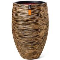 Capi Europe Vase elegant deluxe Rib NL 38x58 black gold, Gold
