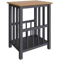 FWStyle Taberno Oak Magazine Rack Table - Graphite Blue, Blue