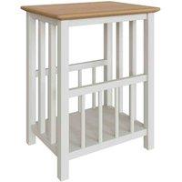 FWStyle Taberno Oak Magazine Rack Table - Linen