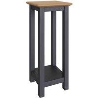 FW Style Taberno Solid Oak End Side Table Graphite Blue, Blue
