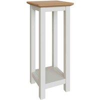 FWStyle Taberno Oak Side Table - Linen, White