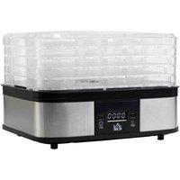 HOMCOM 800-142V705 Tier Food Dehydrator, 245W For Drying Fruit, Meat, Vegetable, Silver, Silver