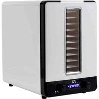 HOMCOM 800-143V70 550W 11 Tier Food Dehydrator For Fruit Meat Vegetable Jerky Pet Treat, White