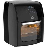 HOMCOM 800-149V70 12L Air Fryer Oven With 8 Preset Modes Rapid Air Circulation 1800W Black, Black