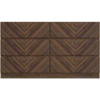 GFW Catania 3+3 Drawer Chest Royal Walnut, Brown