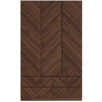 GFW Catania 3 Door 4 Drawer Wardrobe Royal Walnut, Brown
