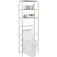 vidaXL 2-tier Storage Rack Over Washing Machine Grey 69X28X143cm Iron, Grey