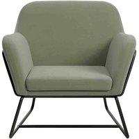 LPD Furniture Charles Armchair Sage Velvet and Matte Black, Green