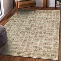 Green Decore Vernal Sook Beige And Black Machine Washable Rug - 200 Cm X 300 Cm, Black