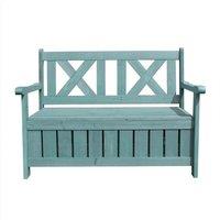 Jack Stonehouse Seated Outdoor Wooden Storage Bench - Green, Green