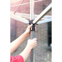 Brabantia Rotary Topspinner 50m with Metal Ground Spike - Grey, Grey