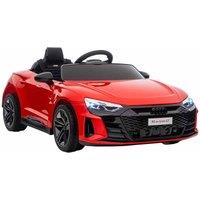 HOMCOM Audi Rs E-tron Gt Licensed 12V Kids Electric Car With Remote Horn Music Red, Red
