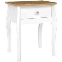 Indoor Furniture Group Baroque Nightstand Pure White Iced Coffee Lacquer, White