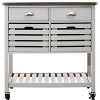 Interiors By Ph Grey Kitchen Trolley, Grey