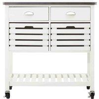 Interiors By Ph Kitchen Trolley, Cream