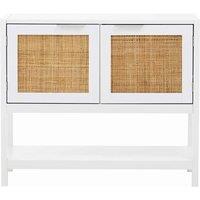 Interiors by PH Rattan door Side Cabinet, White
