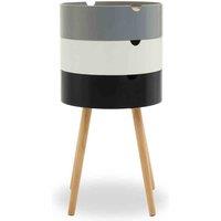 Interiors by PH Three Tier Storage Side Table, Black