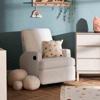 Obaby Madison Swivel Glider Recliner Chair - Boucl Style, Cream