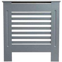 Jack Stonehouse Matt Grey Horizonal Line Radiator Cover - Small, Grey