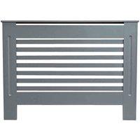 Jack Stonehouse Matt Grey Horizonal Line Radiator Cover - Medium, Grey