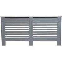 Jack Stonehouse Matt Grey Horizonal Line Radiator Cover - Large, Grey
