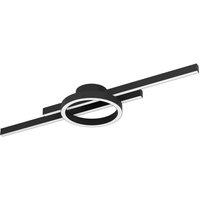 EGLO Amandolo Led Contemporary Black Steel Flush Ceiling Light, Black