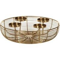 EGLO Hagony 4-piece Candleholder With Gold Wireframe Bowl