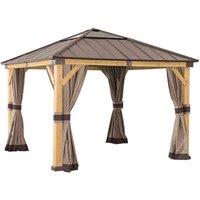 Sunjoy Curtain SOMA for Cedar wood Gazebo - 273cm x 273cm, Khaki